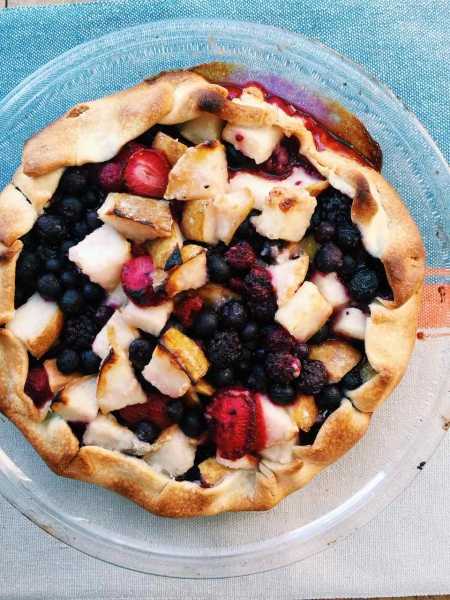 Pear and Berry Crostata