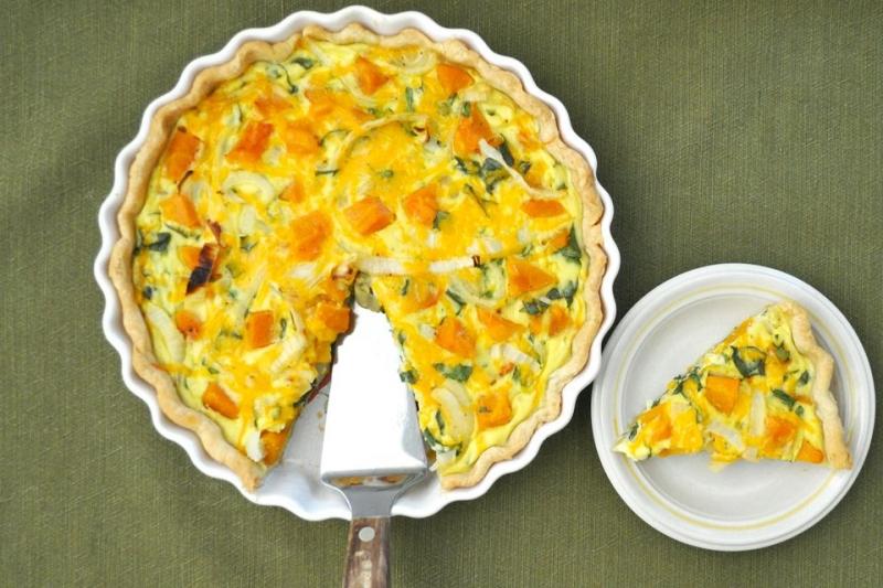 Fall Quiche With Roasted Butternut Squash