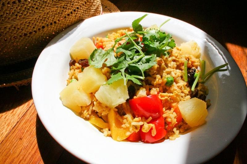 Thai Curry Fried Rice with Pineapple Recipe