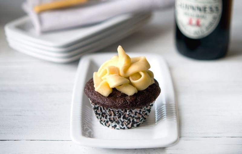 Guinness and Chocolate Cupcakes With Baileys Cream Frosting