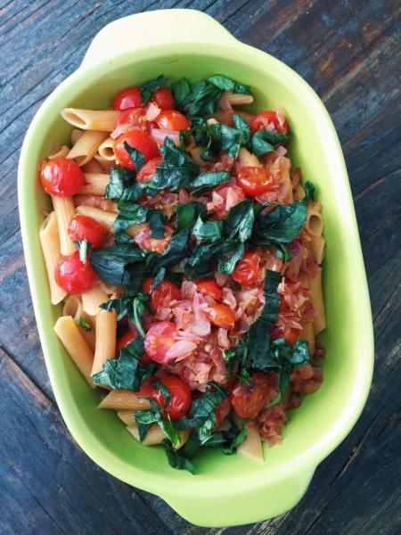 Gluten-Free Summer Penne with Tomatoes and Basil