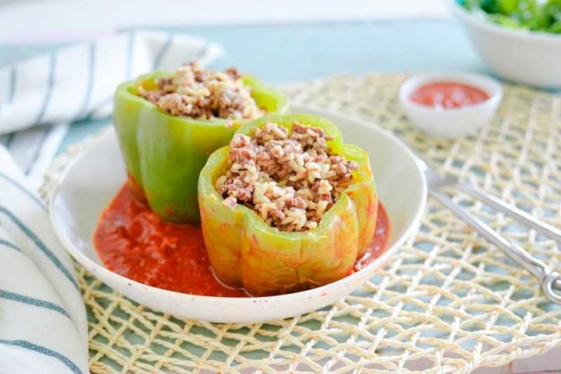 Ness's Slow Cooker Stuffed Peppers