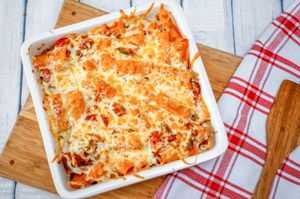 Baked Ziti With Ground Beef and Cheese Recipe