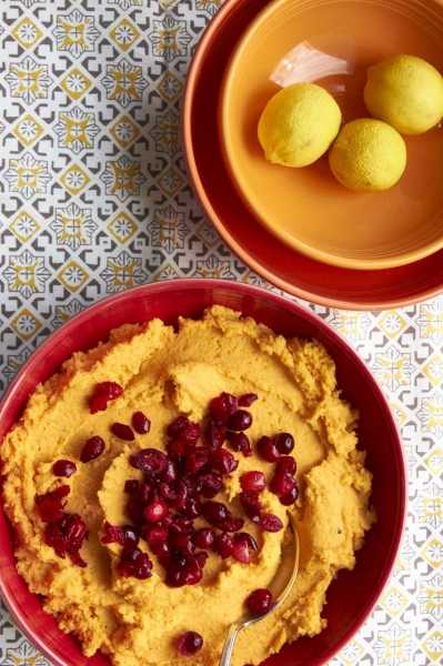 Mashed Sweet Potatoes With Orange Juice and Cranberries
