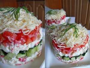 Сумасшедший салат Ингредиенты на 2 порционных салата: ●Крабовые палочки-200 грамм. ●Яичко вареное-2 штучек. ●Свежайший…
