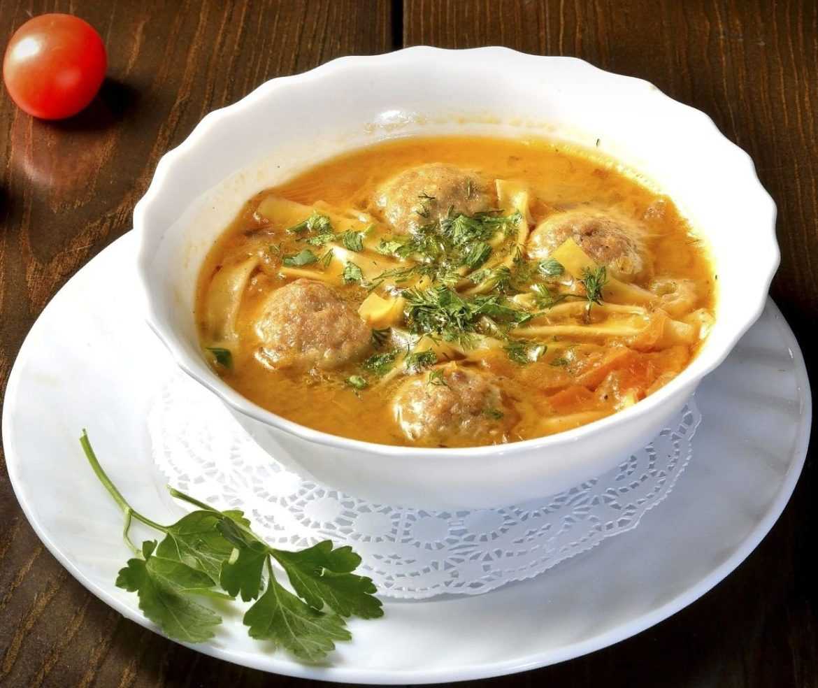 ГРИБНОЙ СУП С МЯСНЫМИ ТЕФТЕЛЯМИ Нужные продукты: Бульон куриный — 3 л.; Вешенки -…