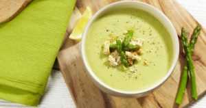 Суп из зеленоватого горошка и спаржи Зеленоватый горошек (замороженный) — 250 граммов Спаржа -…